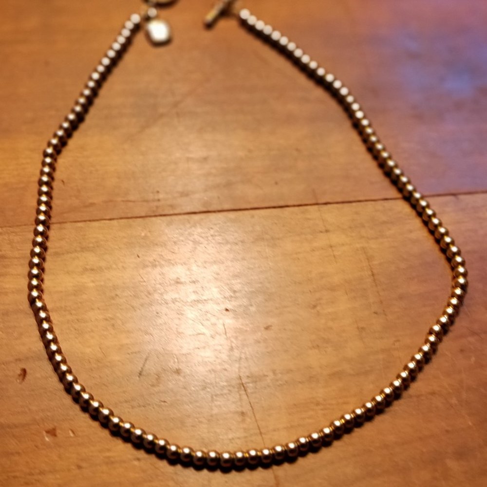 Ralph Lauren gold-bead  16" necklace
